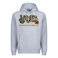 Heather Grey Peace Love Missouri Premium Hoodie - Jasminsmagicworld