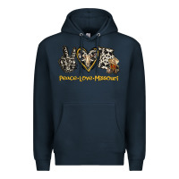Navy Peace Love Missouri Premium Hoodie - Jasminsmagicworld