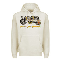 Oatmeal Heather Peace Love Missouri Premium Hoodie - Jasminsmagicworld