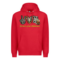 Red Peace Love Missouri Premium Hoodie - Jasminsmagicworld