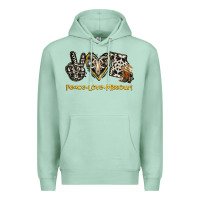 Seafoam Peace Love Missouri Premium Hoodie - Jasminsmagicworld