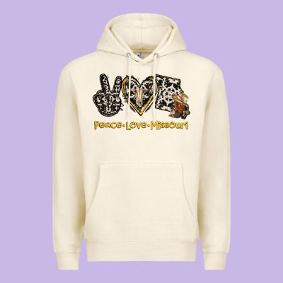 Peace Love Missouri Premium Hoodie Designed By Jasminsmagicworld