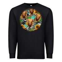 Black Highland Cow Pattern Premium Sweatshirt - Jasminsmagicworld