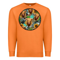Carrot Highland Cow Pattern Premium Sweatshirt - Jasminsmagicworld