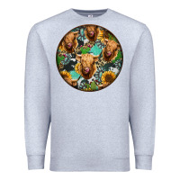 Heather Grey Highland Cow Pattern Premium Sweatshirt - Jasminsmagicworld
