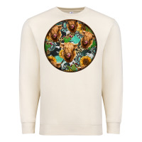 Sandshell Highland Cow Pattern Premium Sweatshirt - Jasminsmagicworld