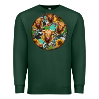 Sports Green Highland Cow Pattern Premium Sweatshirt - Jasminsmagicworld