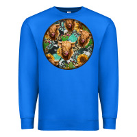 True Royal Highland Cow Pattern Premium Sweatshirt - Jasminsmagicworld