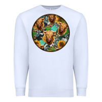 White Highland Cow Pattern Premium Sweatshirt - Jasminsmagicworld