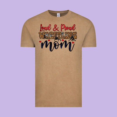Loud And Proud Wrestling Mom Vintage Tee Designed By Lillyallendesigns