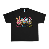 Black Peace love Easter Urban Heavy Tee - LillyAllenDesigns