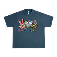 Midnight Navy Peace love Easter Urban Heavy Tee - LillyAllenDesigns