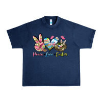 Navy Peace love Easter Urban Heavy Tee - LillyAllenDesigns