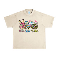 Sandshell Peace love Easter Urban Heavy Tee - LillyAllenDesigns
