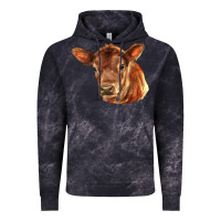 Cloud Black red angus calf face Vintage Hoodie - LillyAllenDesigns