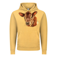 Vintage Mustard red angus calf face Vintage Hoodie - LillyAllenDesigns