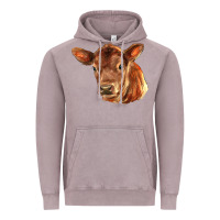 Vintage Zinc red angus calf face Vintage Hoodie - LillyAllenDesigns