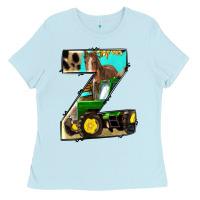 Baby Blue farm life alphabet lowercase letters z Ladies Tee - BundleAndBundleShop