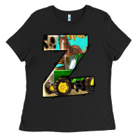 Black farm life alphabet lowercase letters z Ladies Tee - BundleAndBundleShop