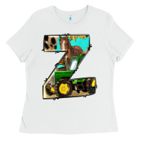 White farm life alphabet lowercase letters z Ladies Tee - BundleAndBundleShop