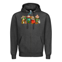 Charcoal Heather mexican coffee cups Zipper Hoodie - Jasminsmagicworld