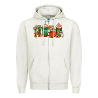 Oatmeal Heather mexican coffee cups Zipper Hoodie - Jasminsmagicworld