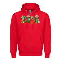 Red mexican coffee cups Zipper Hoodie - Jasminsmagicworld