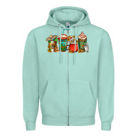 Seafoam mexican coffee cups Zipper Hoodie - Jasminsmagicworld