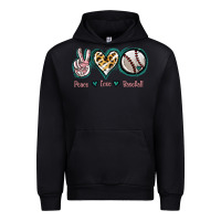 Black Peace Love Baseball Urban Hoodie - Jasminsmagicworld