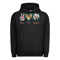Pigment Black Peace Love Baseball Urban Hoodie - Jasminsmagicworld