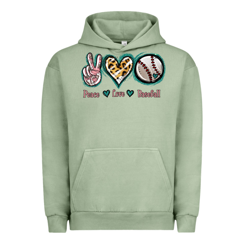 Peace Love Baseball Urban Hoodie by Jasminsmagicworld | Teevron