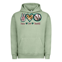 Pigment Oil Green Peace Love Baseball Urban Hoodie - Jasminsmagicworld