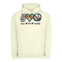 Pigment Pistachio Peace Love Baseball Urban Hoodie - Jasminsmagicworld