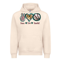 Sandshell Peace Love Baseball Urban Hoodie - Jasminsmagicworld