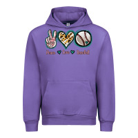 Tulip Peace Love Baseball Urban Hoodie - Jasminsmagicworld