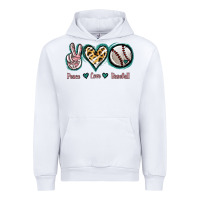 White Peace Love Baseball Urban Hoodie - Jasminsmagicworld