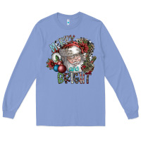 Colony Blue merry and bright Long Sleeve Tee - SublimationCraftShop