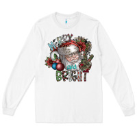 White merry and bright Long Sleeve Tee - SublimationCraftShop