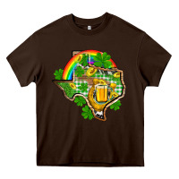 Chocolate Brown Texas St. Patrick's Day Heavy Core Tee - OliviaCreatesArt