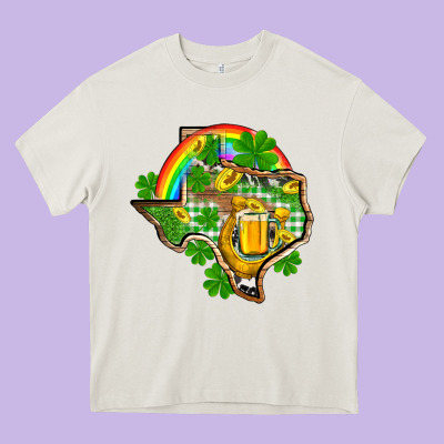 Texas St. Patrick's Day Heavy Core Tee Designed By Oliviacreatesart