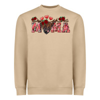 Mushroom valentine's day mama black highland cow Heavyweight Sweatshirt - RanaPortraitStore