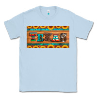 Dusty Blue texas sunflowers license plate Classic Tee - Artiststas