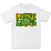 White Lucky and blessed St. Patricks Day Premium Tee - FaDigitalArtStudio
