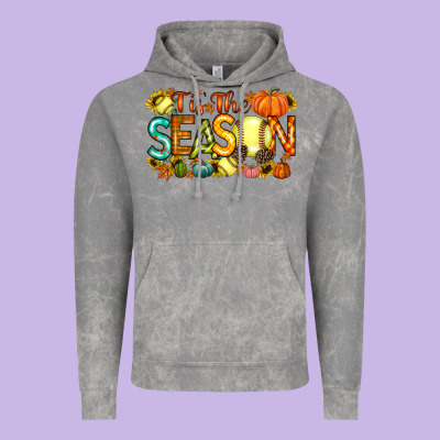 Tis The Season Softball Vintage Hoodie Designed By Racoondesign
