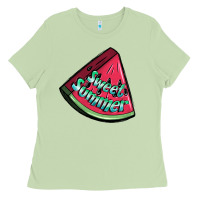 Matcha sweet summer watermelon 1 Ladies Tee - BundleAndBundleShop