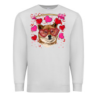 Dove Grey valentine's shiba inu Premium Sweatshirt - RanaPortraitStore