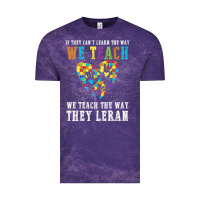 Cloud Purple Autism Awareness Teacher Vintage Tee - CowhideDigitalArt