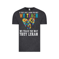 Vintage Black Autism Awareness Teacher Vintage Tee - CowhideDigitalArt