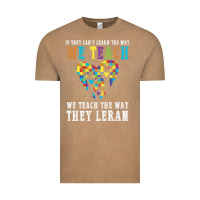 Vintage Coffee Autism Awareness Teacher Vintage Tee - CowhideDigitalArt