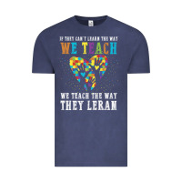 Vintage Denim Autism Awareness Teacher Vintage Tee - CowhideDigitalArt